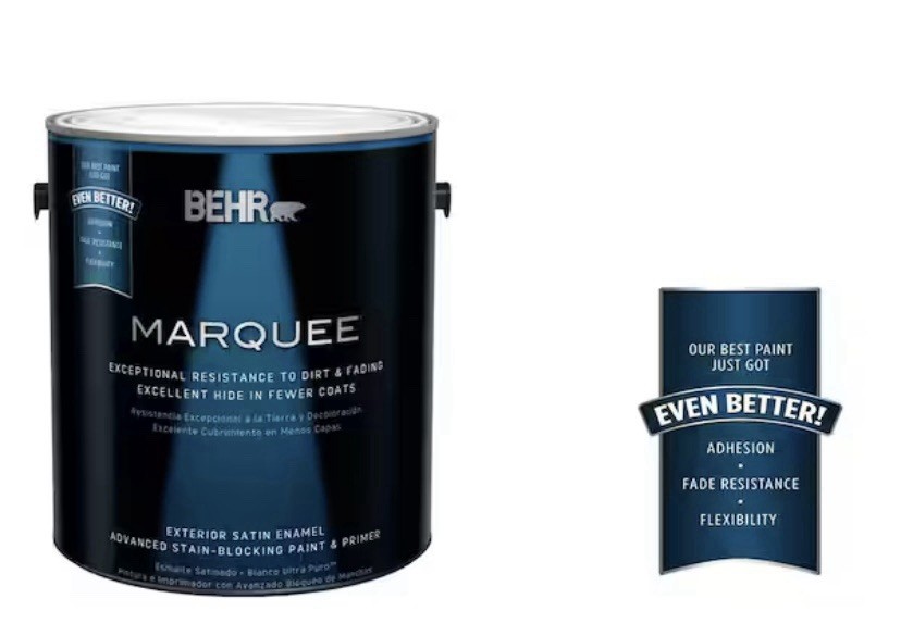 1 gal Behr Marquee Medium Base Satin Enamel Exterior Paint & Primer Skinny Jeans