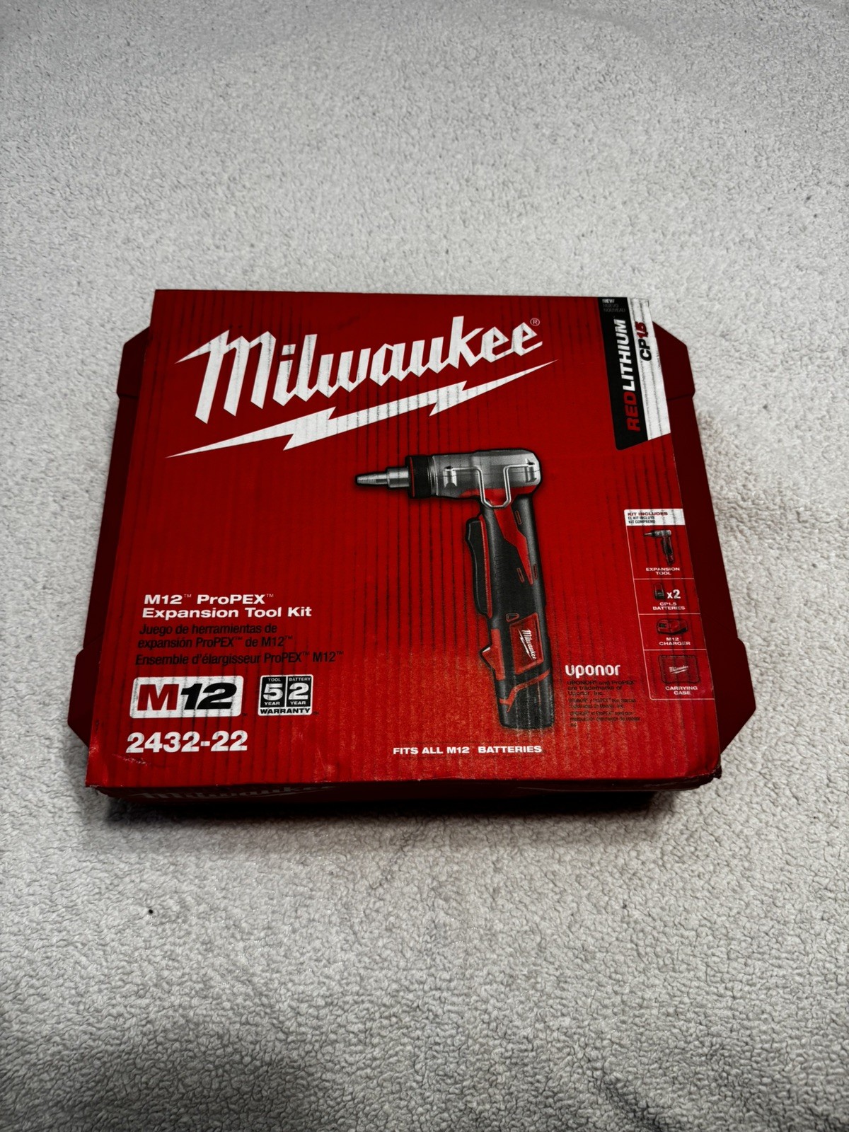 Milwaukee M12 Cordless ProPEX Expansion Tool Kit - 2432-22