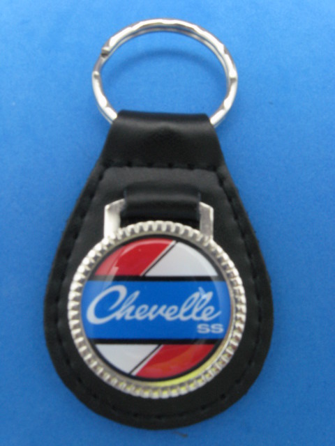 CHEVY CHEVELLE SS AUTO LEATHER KEYCHAIN KEY CHAIN RING FOB #192