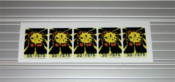 Williams LASER CUE Pinball Machine Drop Target Decal Set