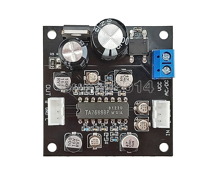 TA7668 Tape Drive Deck Magnetic Head Preamp Preamplifier Board + Shielded Wire