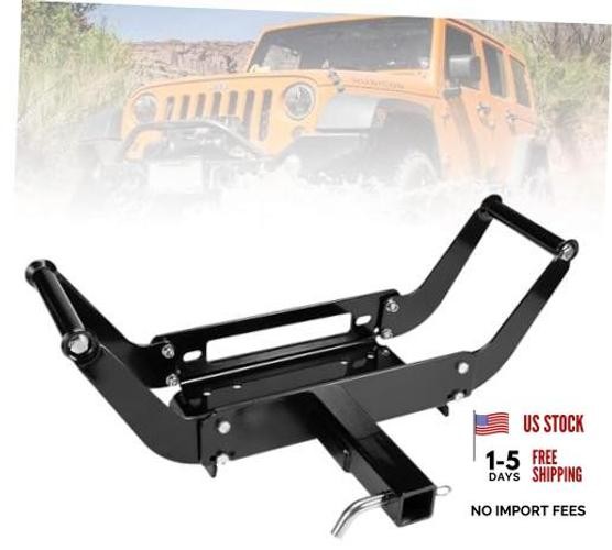 Universal Winch Cradle Mounting Plate Fit 2" Hitch Receiver- Winch Mount