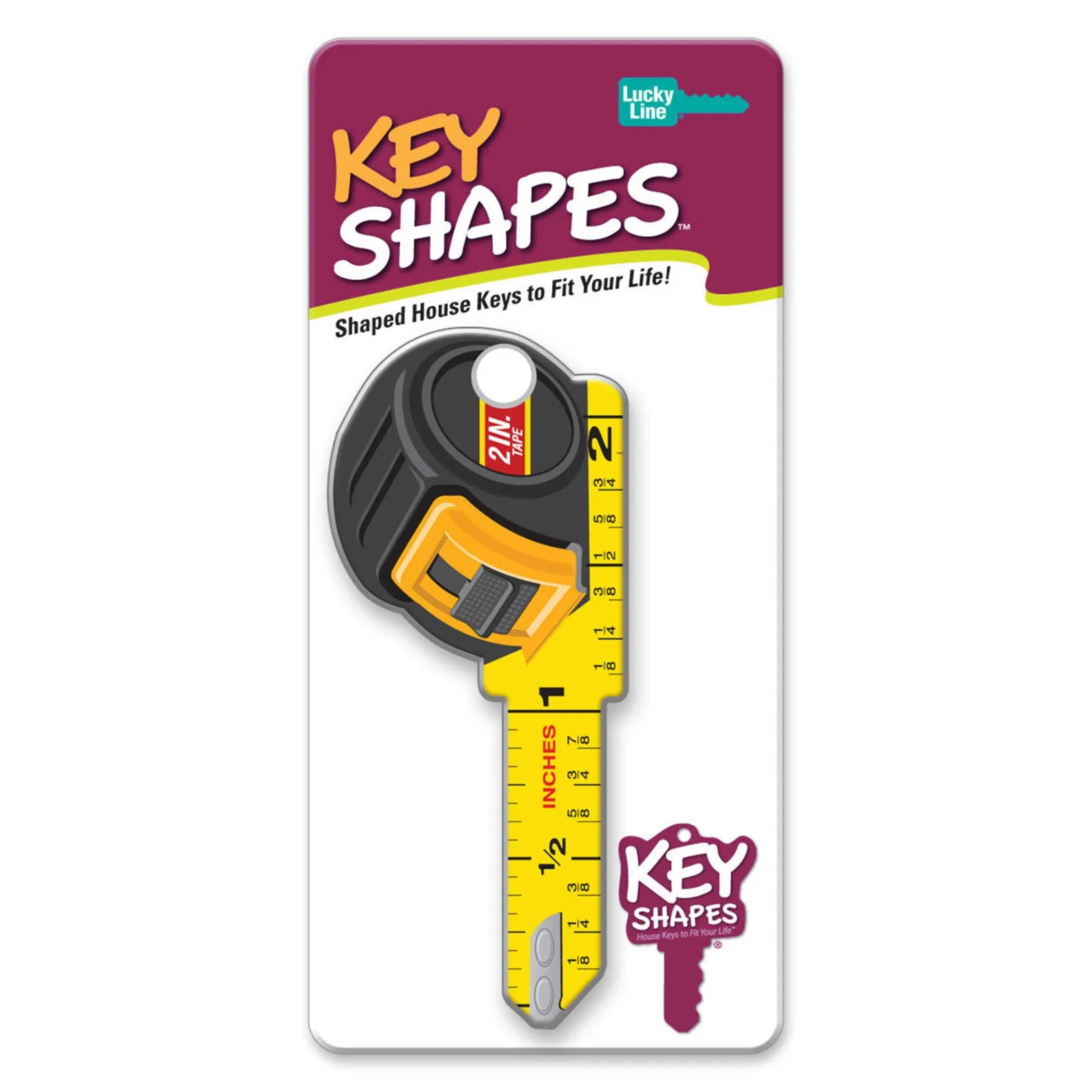 LUCKY LINE B126K TAPE MEASURE KWIKSET KW1 KEYWAY HOUSE KEY SHAPES