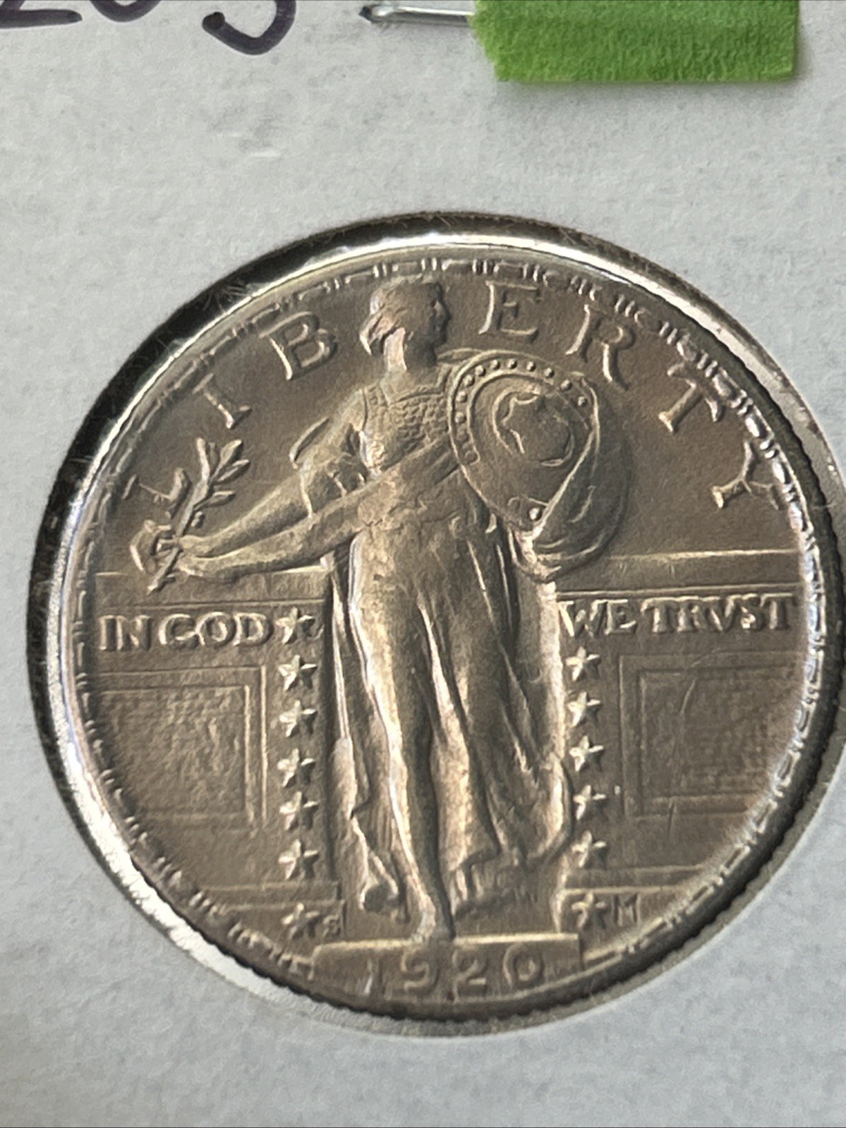 1920 S Standing Liberty Quarter Golden Luster  And Amazing Eye Appeal