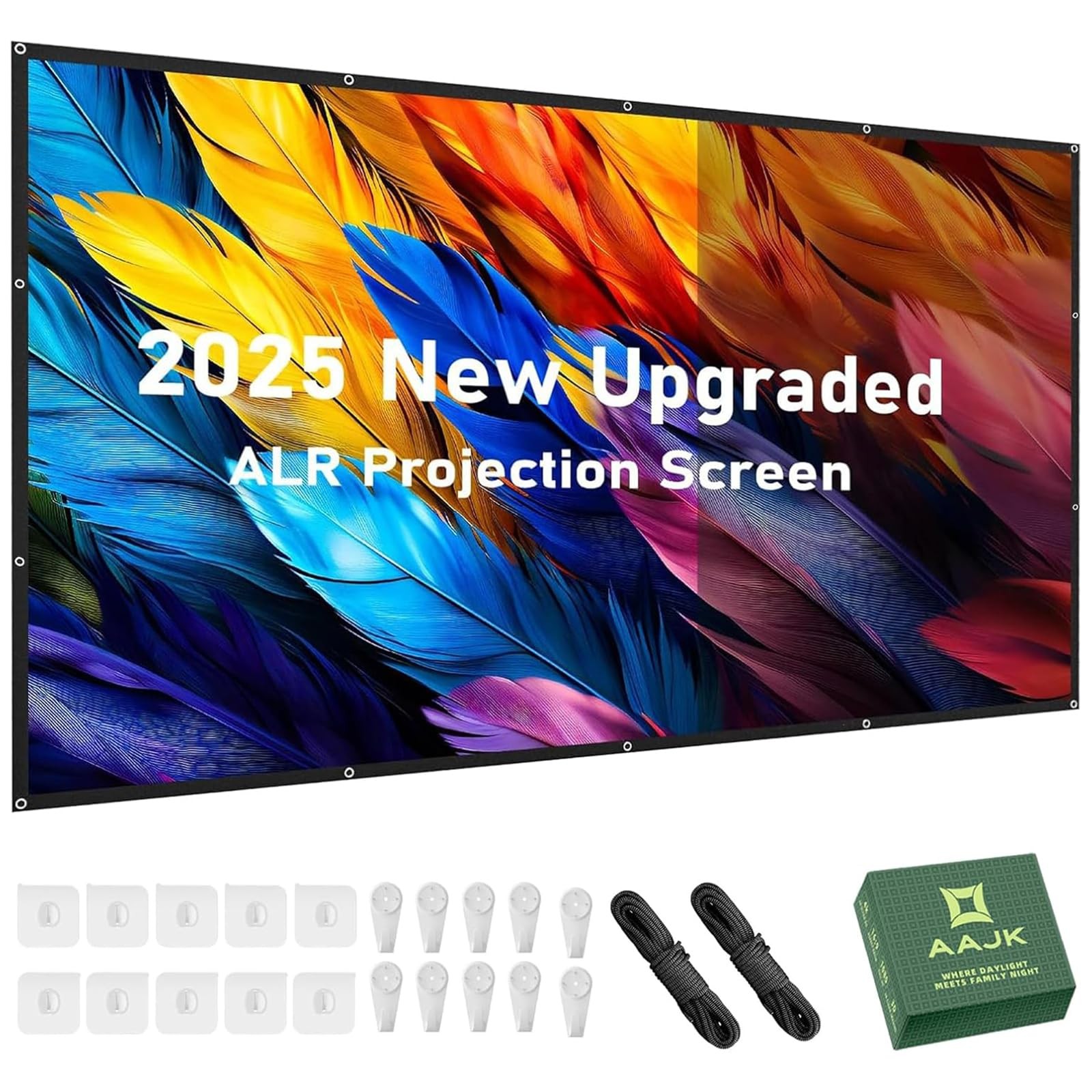 120 Inch 4K HD Projector Screen Foldable AntiCrease Portable Home Theater Outdo