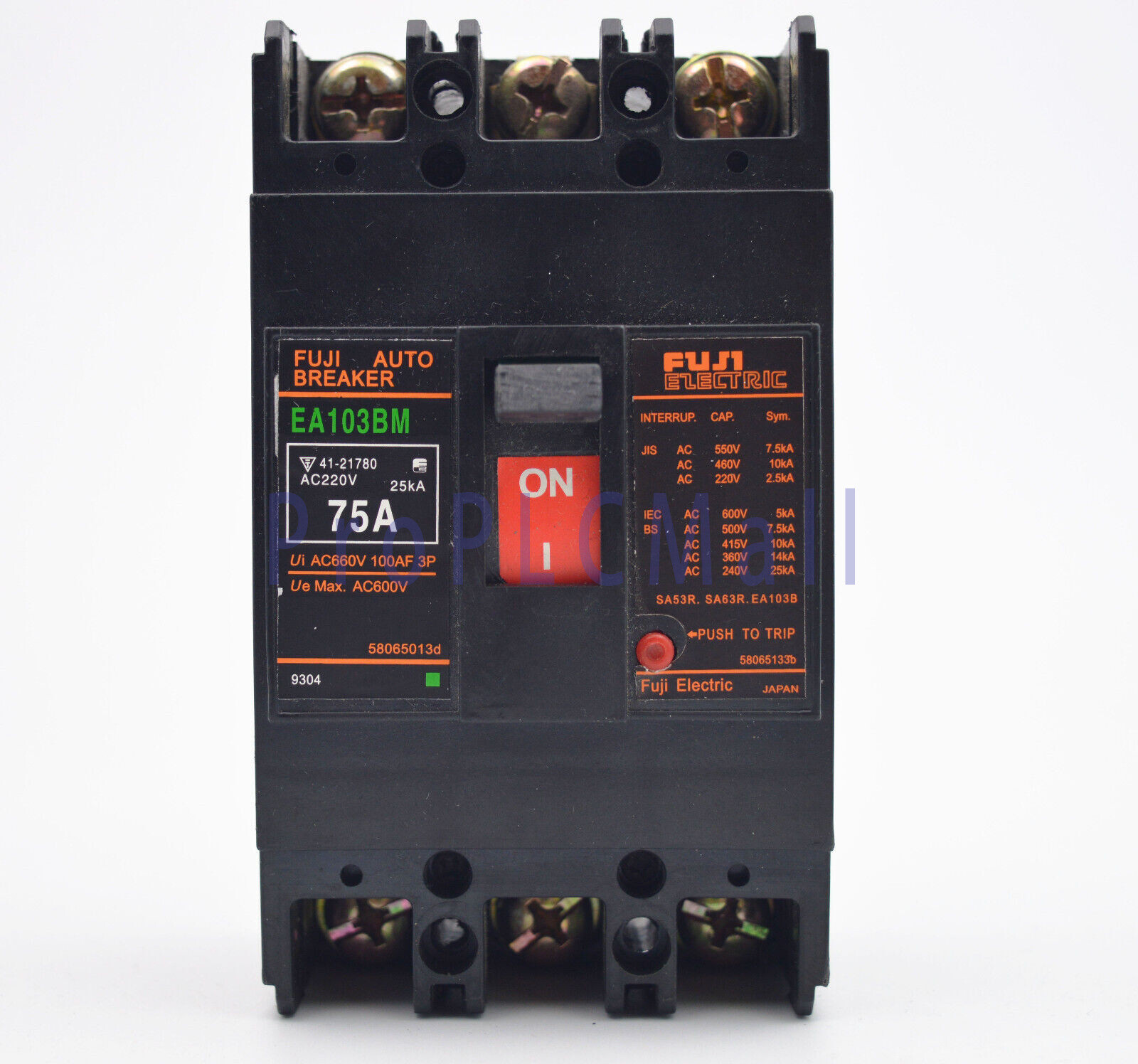 Fuji EA103BM 75A Circuit breaker 3P New
