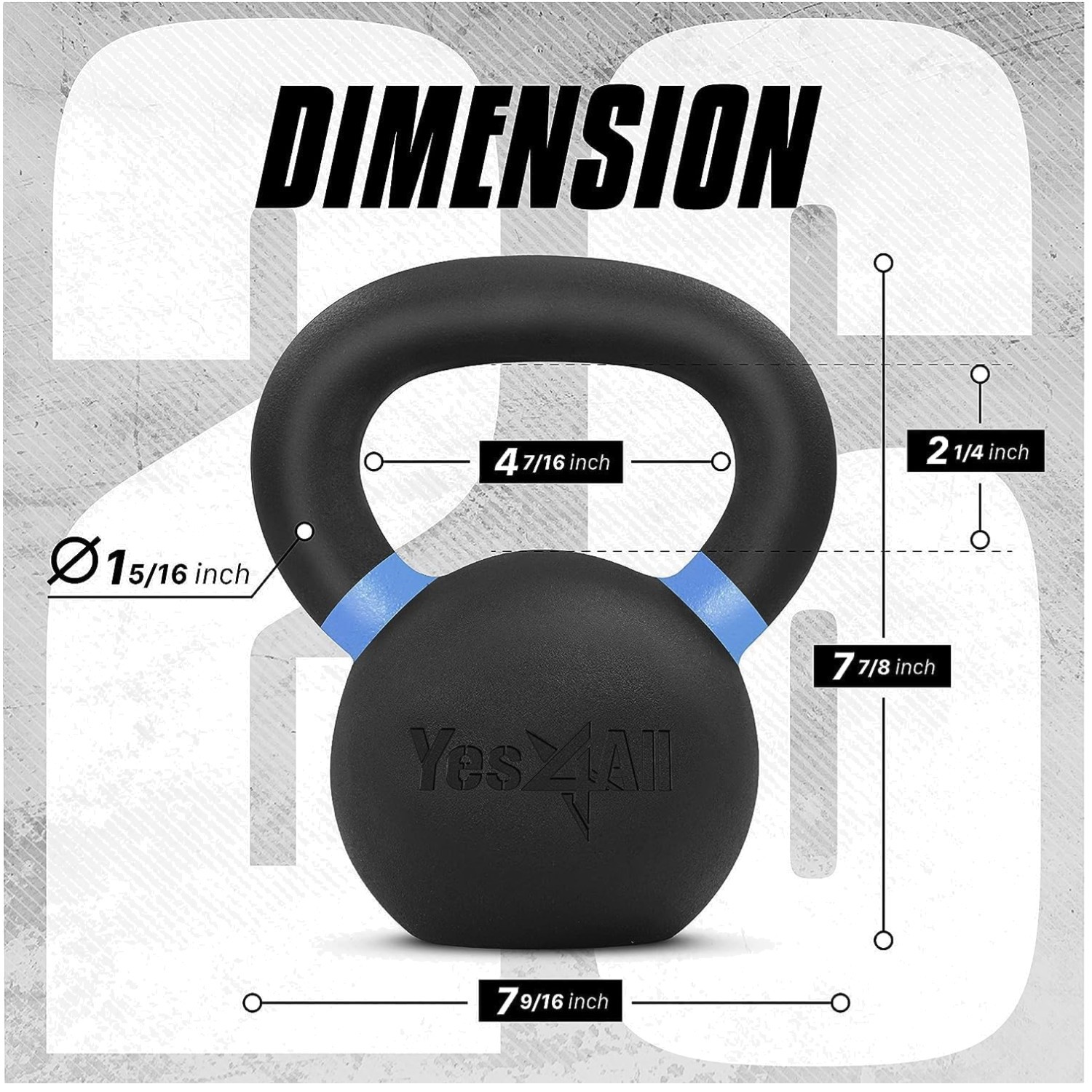 26lb Powder Coated Kettlebell for Strength Training