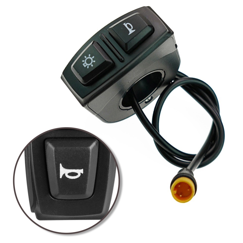 Electric Bike 3pin Waterproof Switch for Headlight and Speaker Control