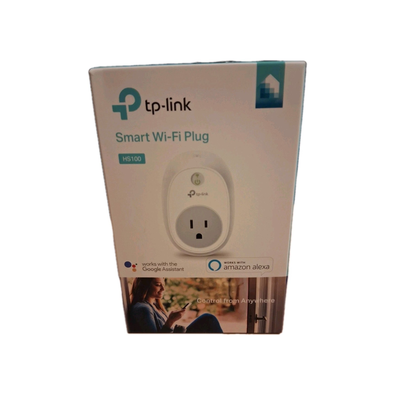 TP-LINK HS100 Smart Wi-Fi Plug, Alexa/Google Assistant, Remote Access, White