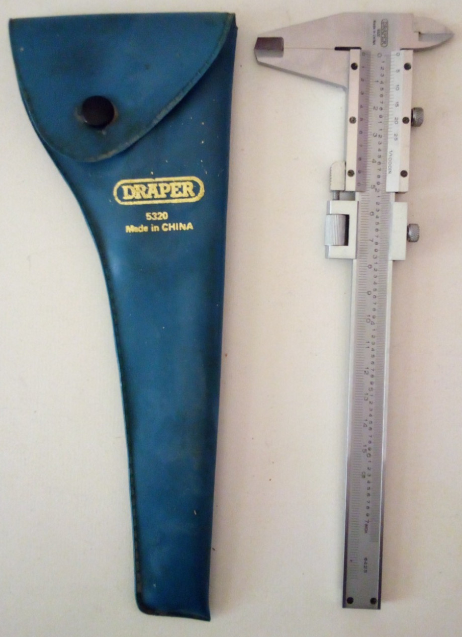 VTG DRAPER #5320 PRECISION MACHINIST CALIPER 7" TOOL W/POUCH FA