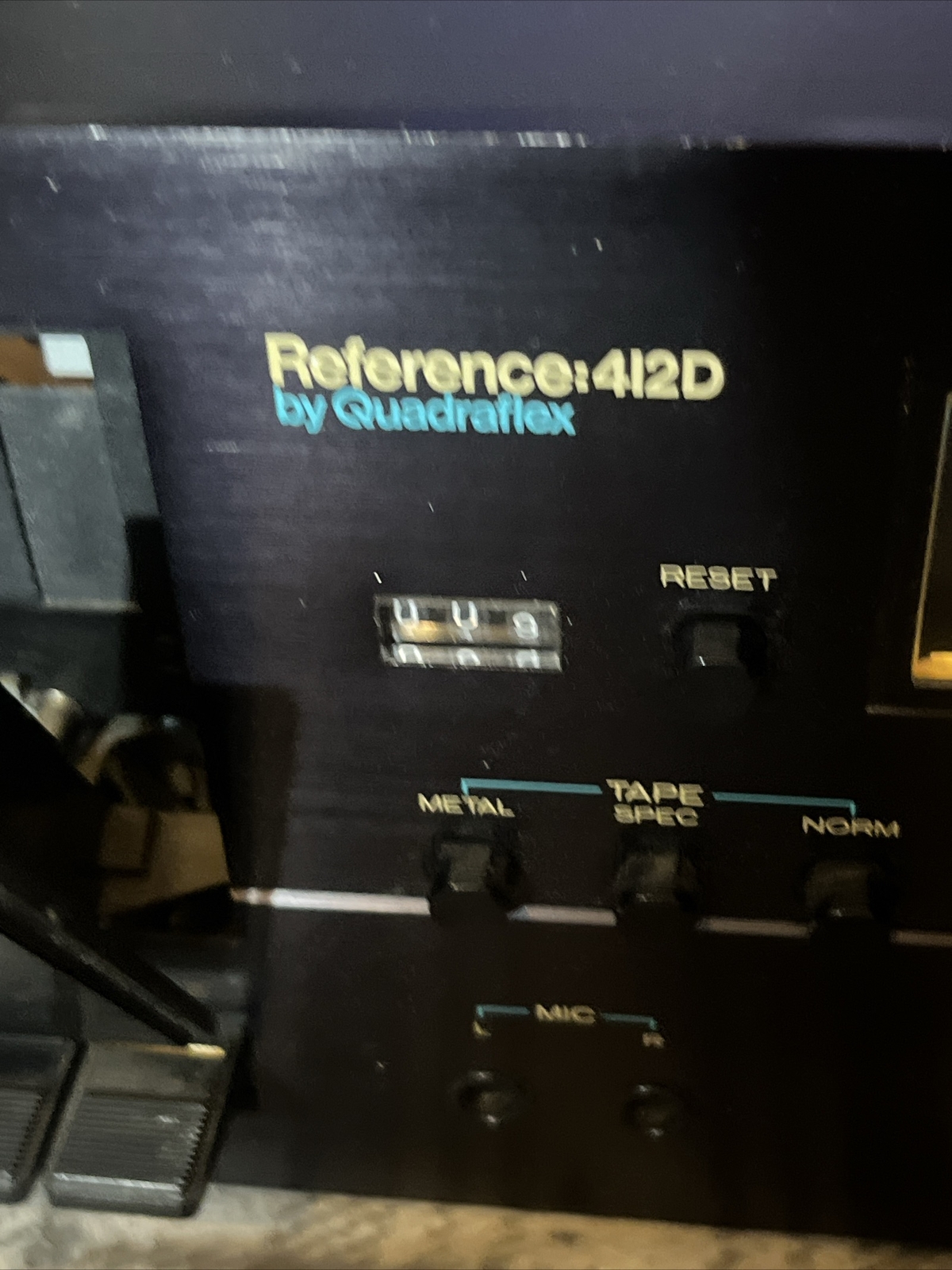 RARE QUADRAFLEX REFERENCE 412D -VINTAGE Tape Deck Needs Repair AS IS