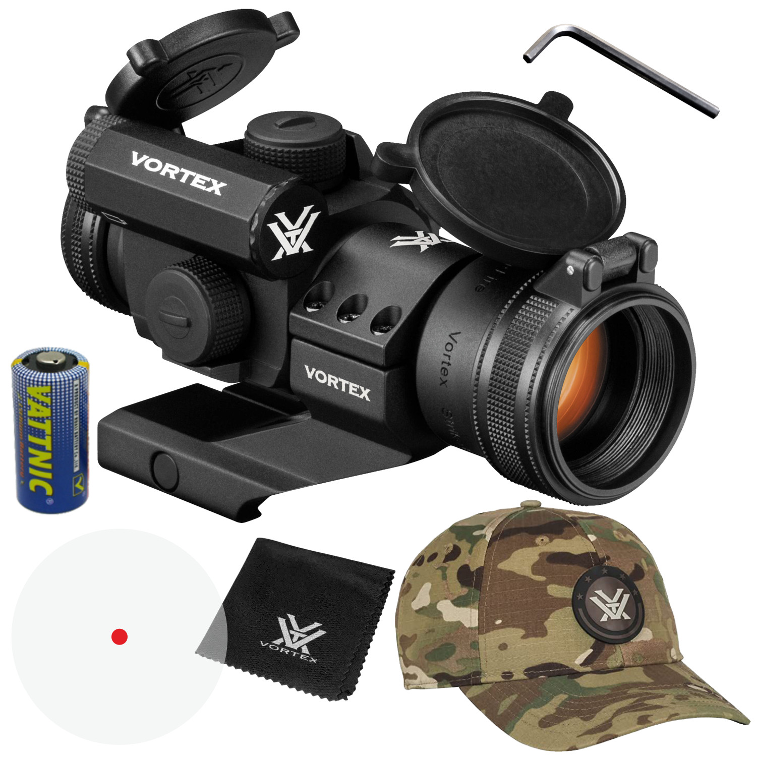 Vortex Optics Strikefire II 4 MOA Red Dot Sight and Vortex Free Hat Bundle