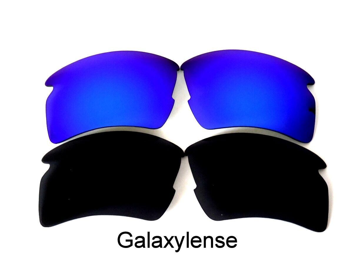 Galaxy Replacement Lenses For Oakley Flak 2.0 XL Sunglasses Black&Blue 2 Pairs