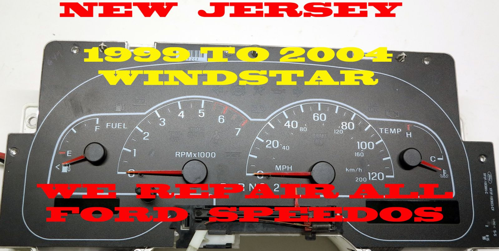 1999 2000  FORD WINDSTAR INSTRUMENT CLUSTER SALE WITH MSG CENTER