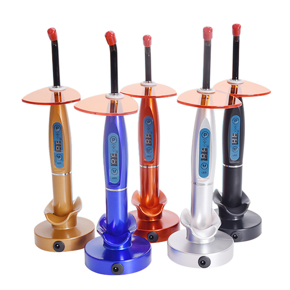 USA STOCK Dental 5W LED Curing Light Wireless Resin Curing Lamp + Whitening Tip