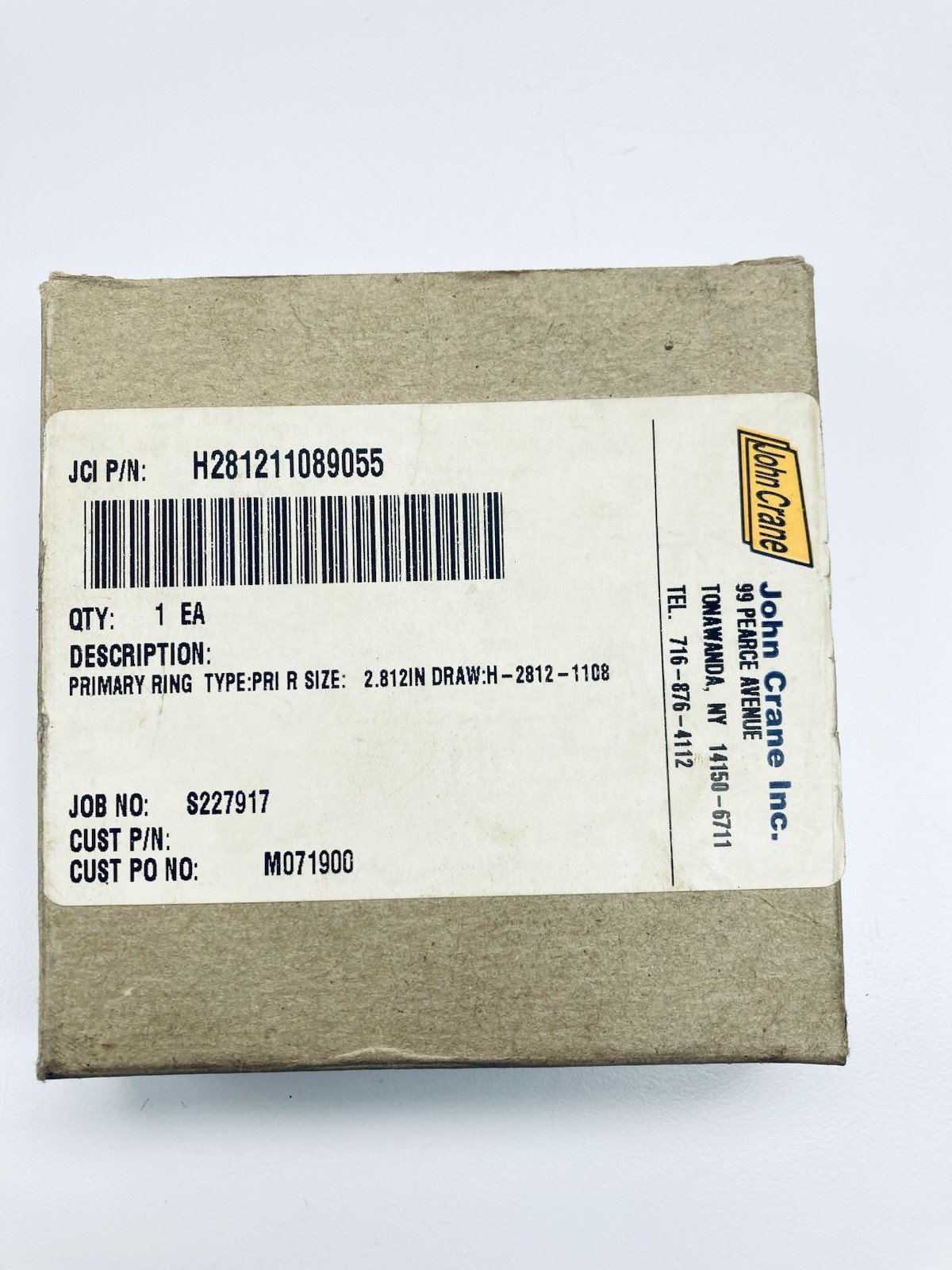 JOHN CRANE H281211089055 Primary Ring Seal 2.812"