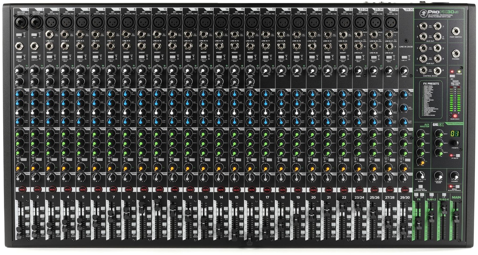Mackie ProFX30v3 30-channel Mixer with USB and Effects