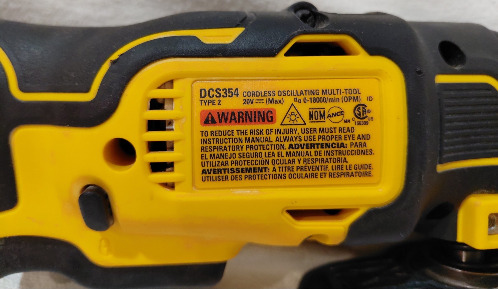 Dewalt Oscillating Multi-Tool Atomic Compact 20V Brushless DCS354B