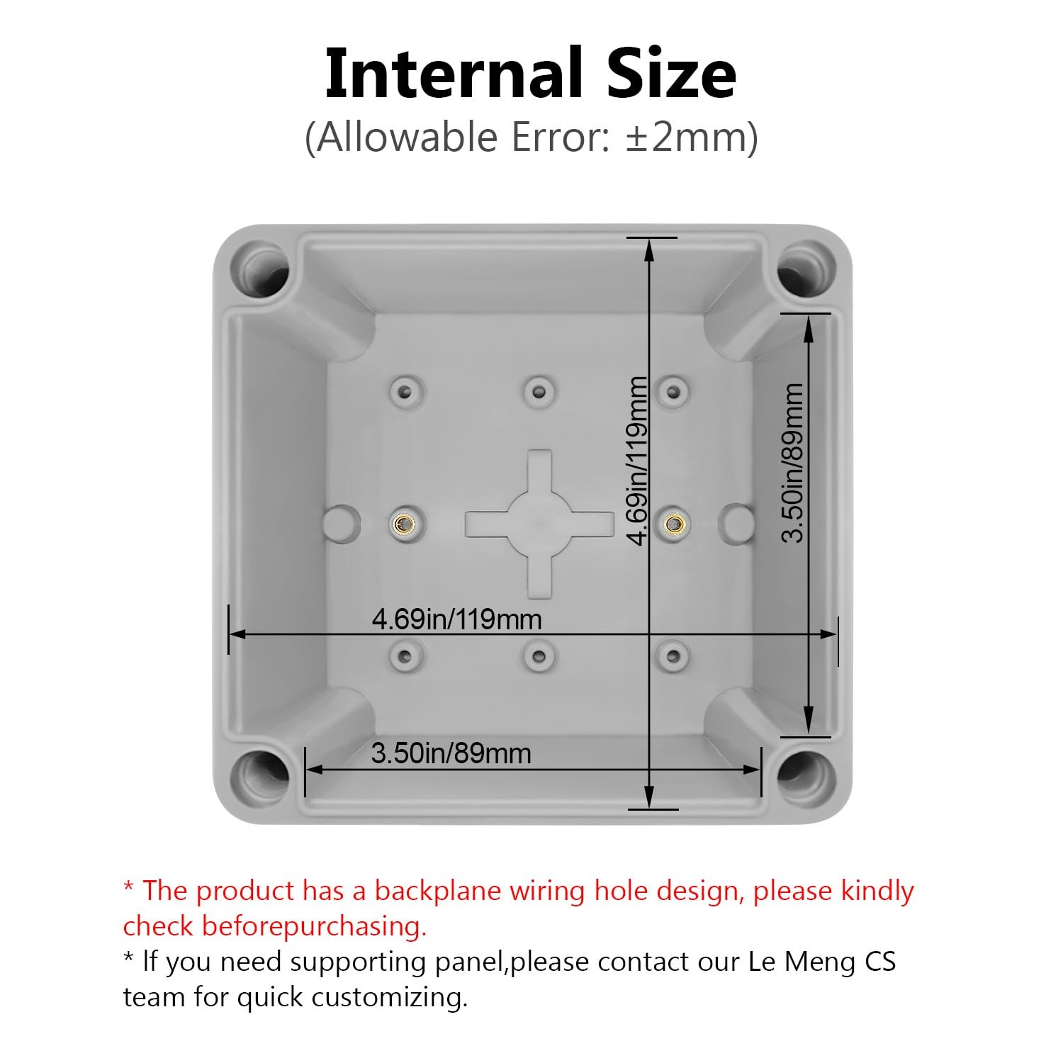 Junction Box IP67 Waterproof Dustproof ABS Plastic Project Box for Electrical...