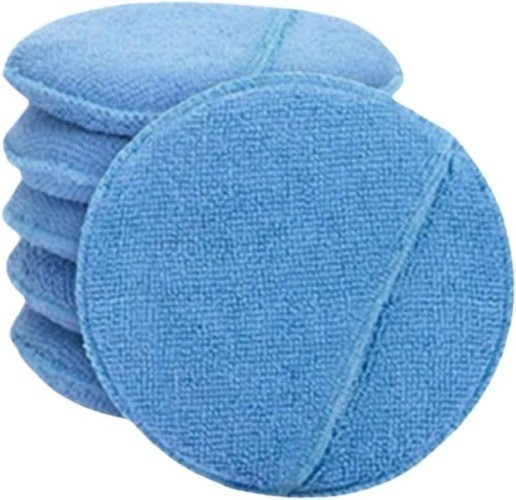 6PCS Microfiber Wax Applicator Pads, 5-inch car Wax pad with Finger Pocket, poli