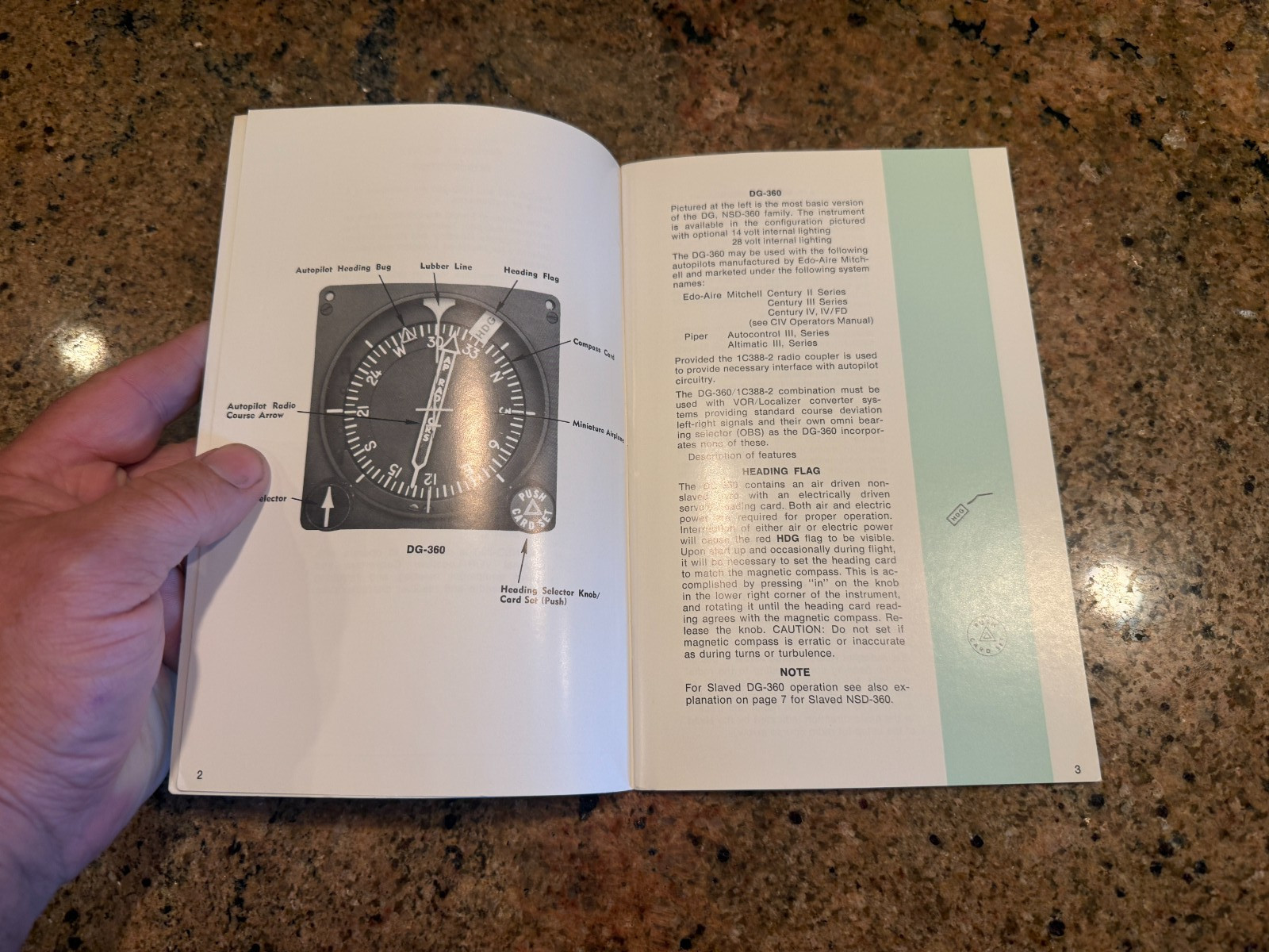 Edo-Aire Mitchell Pilot's Handbook for the DG-360, NSD-360/ (Slaved) Compass Sys