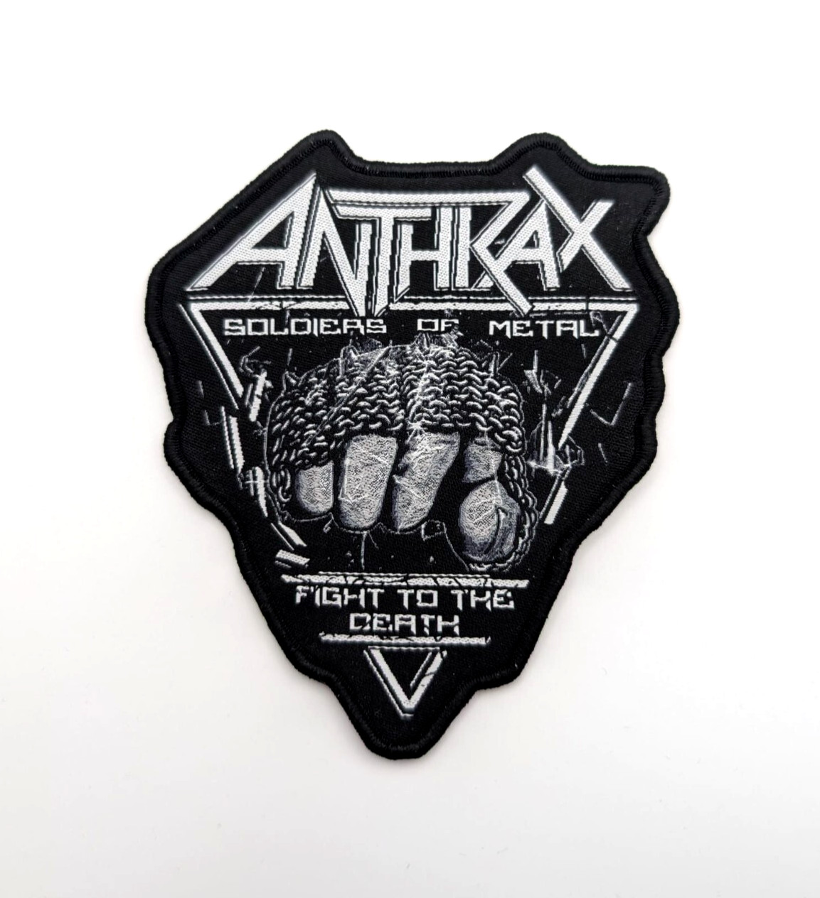 ANTHRAX - SOLDIERS OF METAL FIGHT TO THE DEATH WOVEN PATCH Heavy Metal Rock Punk