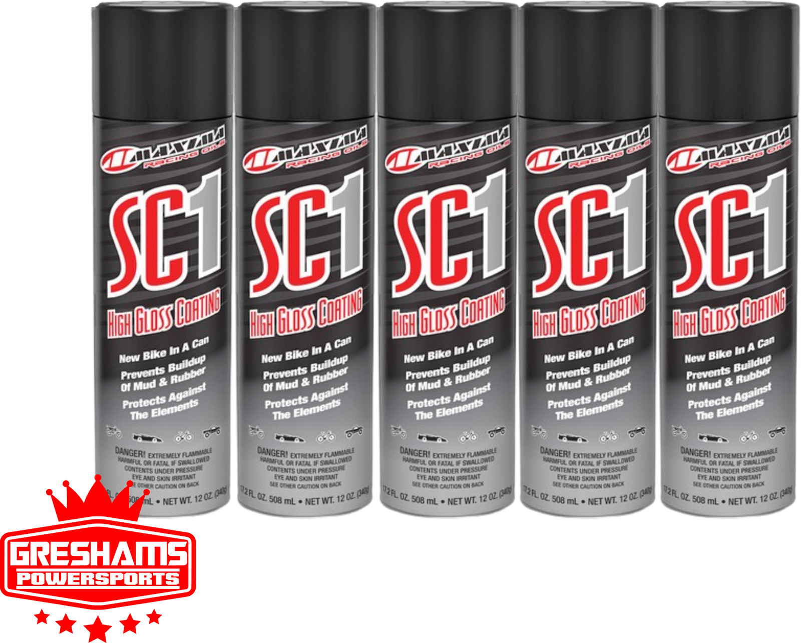 HIGH GLOSS SC1 CLEAR COAT SILICONE SPRAY 17.2 FL OZ- 5 PACK