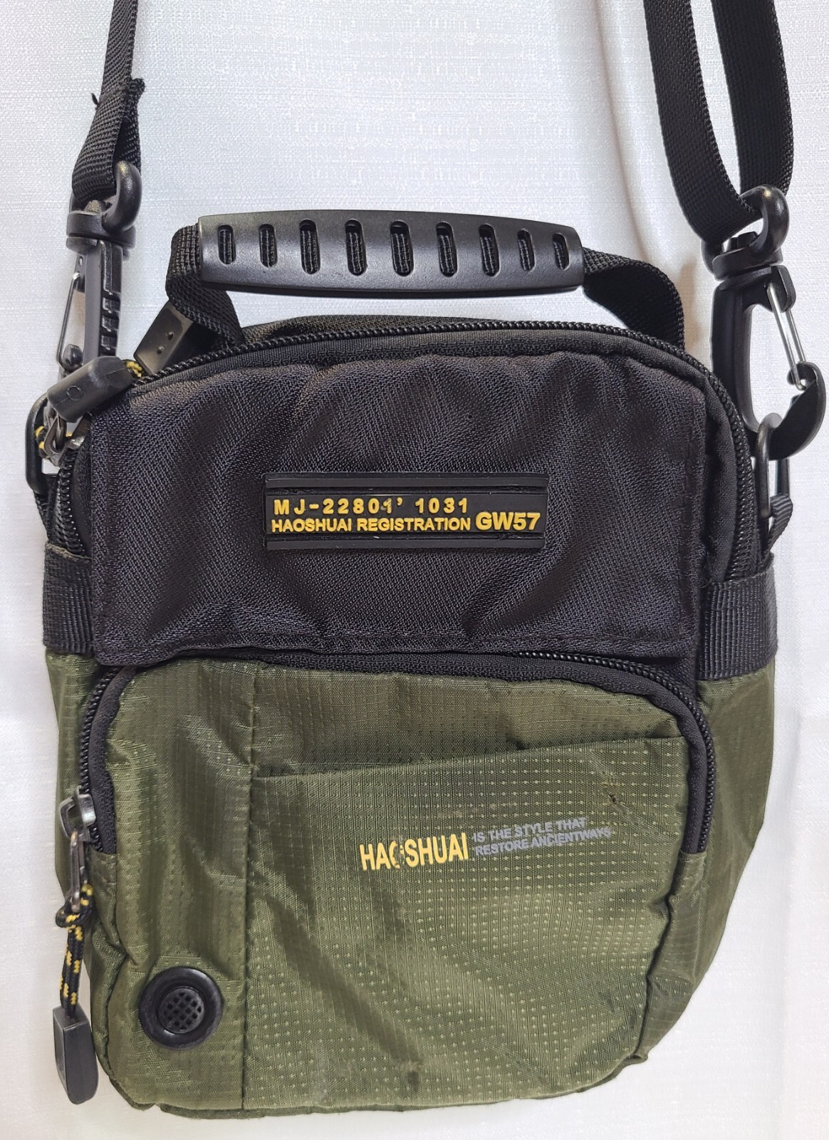 Haoshuai Military Products Crossbody Bag Army Green Unisex black Pockets