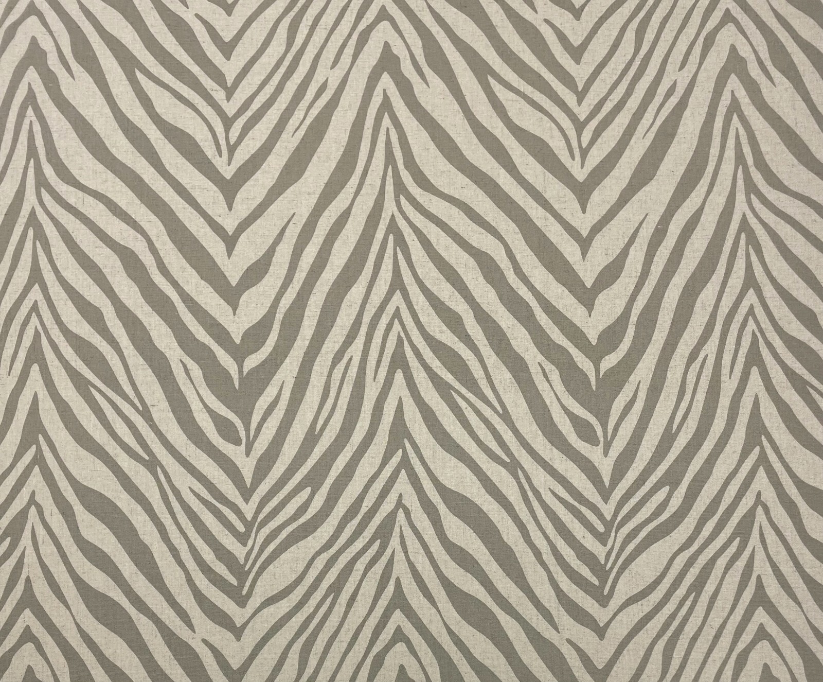 DESIGNER TANZANIA TAUPE NATURAL ZEBRA STRIPE LINEN FURNITURE FABRIC BY YARD 54"W