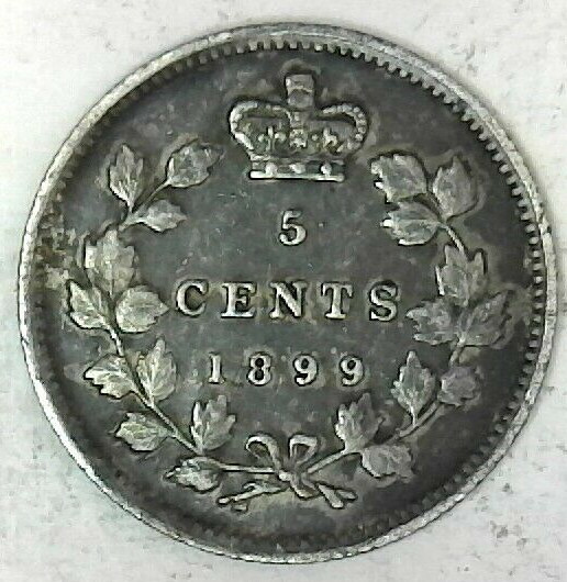 1899 Canada 5 Cent Great looking coin FREE ship inside the USA #2
