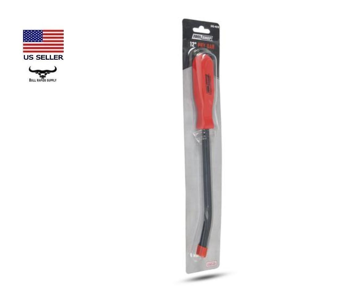 12" Pry Bar Angled Sharpened Chisel Tip Drop-Forged Hardened Aquare Stock Steel