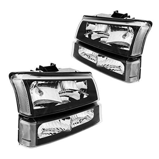 Headlight Compatible with 2003-2006 Silverado 1500 2500 HD 3500 Front Clear