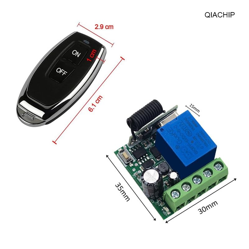DC 5-48V Wireless Remote Switch 433Mhz 1-Channel Relay Receiver 1 Remote