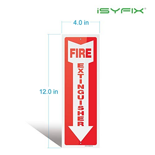 Fire Extinguisher Signs – Pack 4x12 Inch – 40 mil Thick Polystyrene 3 PLASTIC