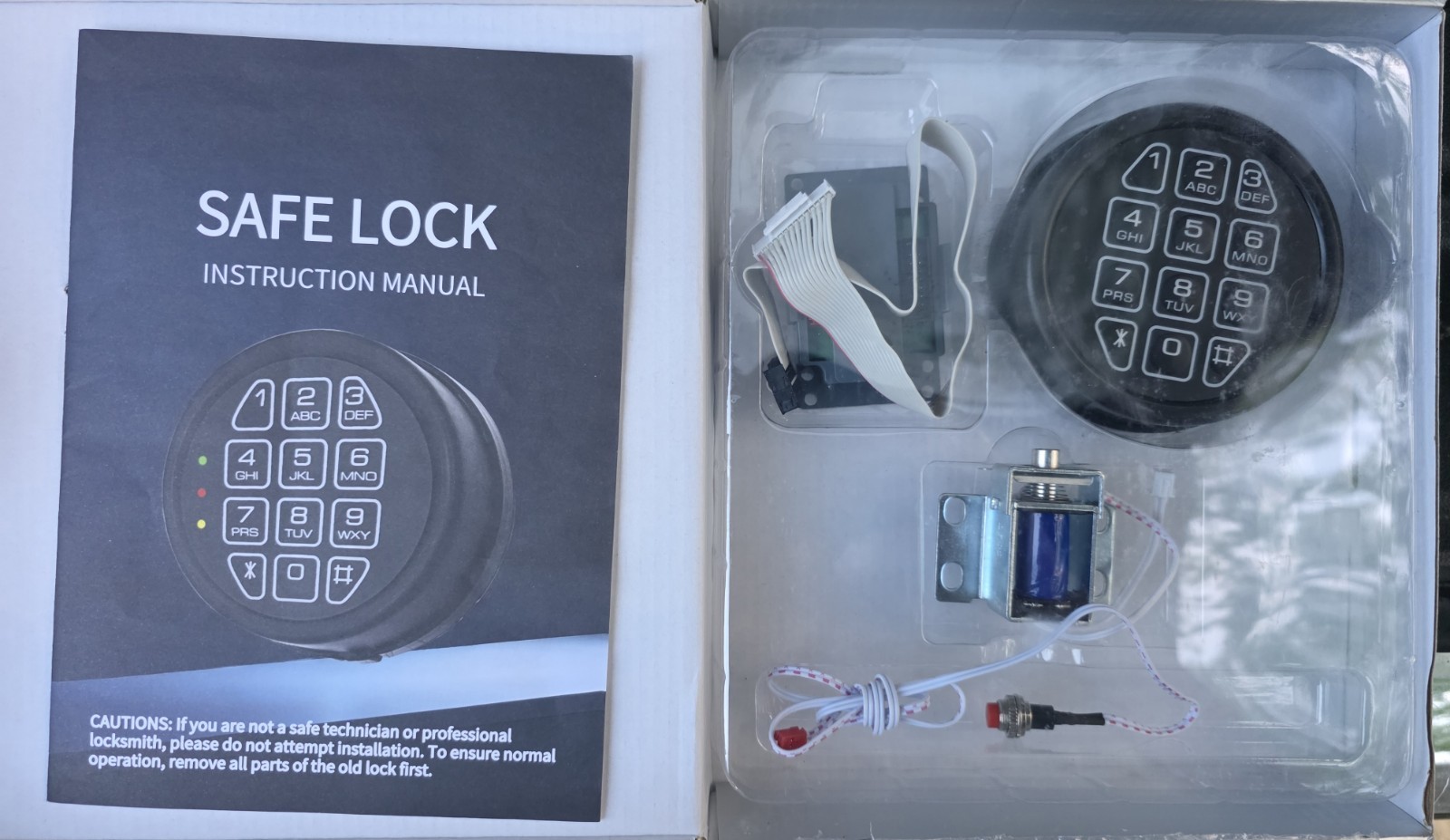 Gun Safe Lock Replacement Black Keypad with Solenoid Lock For Safe Box