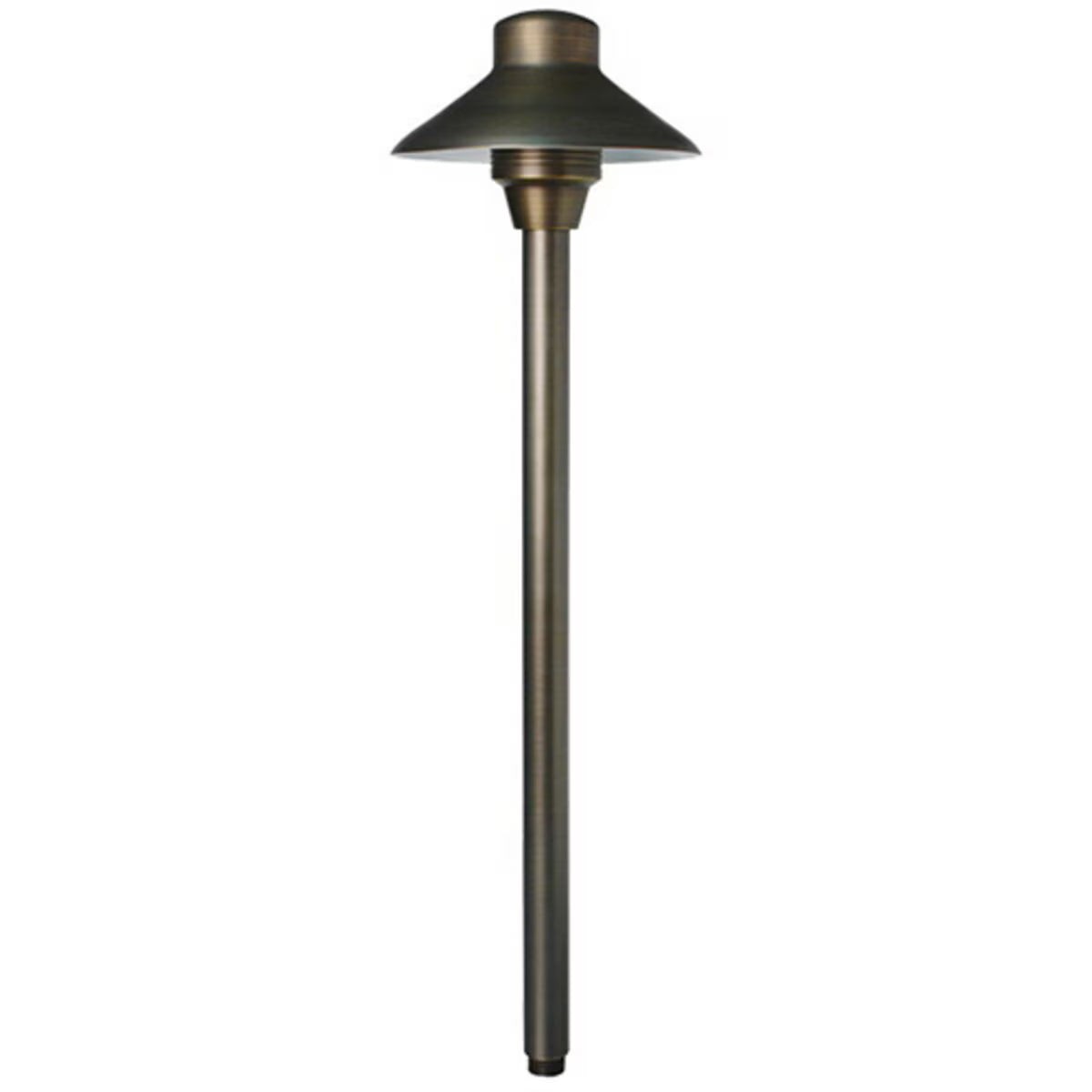 Unique Lancer 6" Path Light 18" Brass Weathered No Lamp