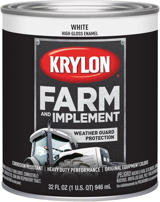 Krylon 2021 Gloss White Farm & Implement Quart