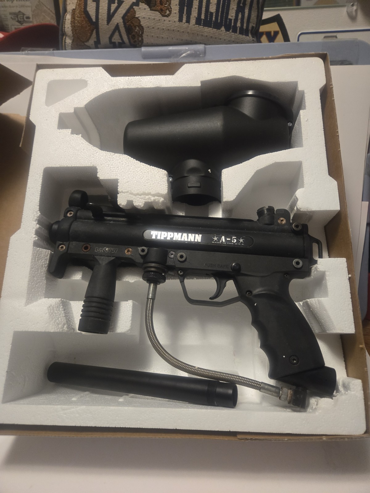 Tippmann A-5 With Cyclone Feed System Paintball Gun