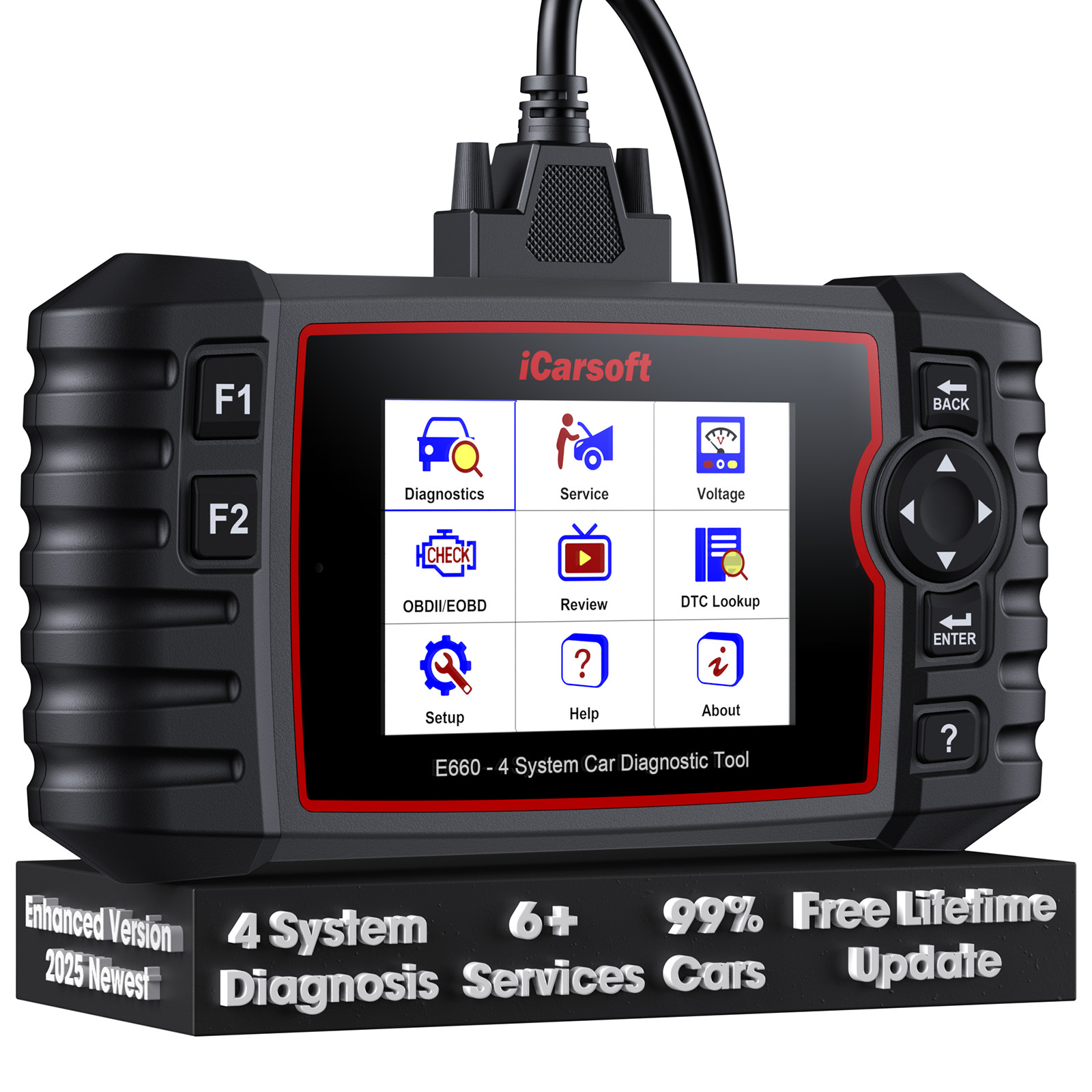 iCarsoft E660 4 Systems Diagnose, 6 Reset Functions Car Diagnostic Tool