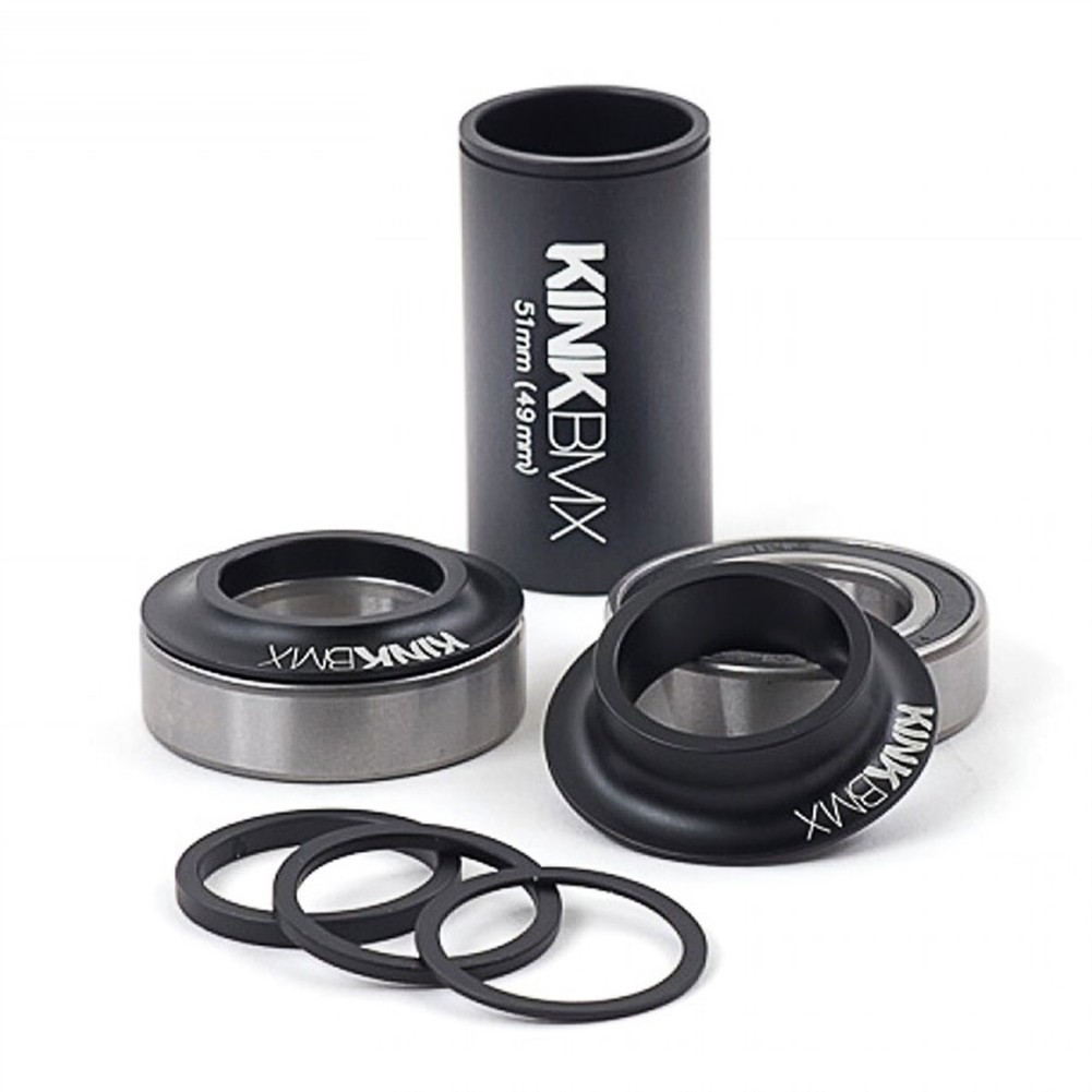 KINK BMX MID BOTTOM BRACKET KIT - SEALED BEARINGS - 19mm - BLACK