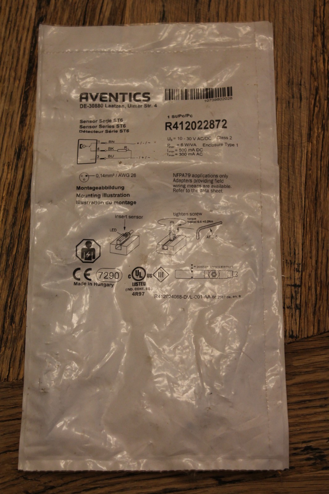 ONE AVENTICS Magnetic Sensors R412022872 NEW AUTHENTIC USA