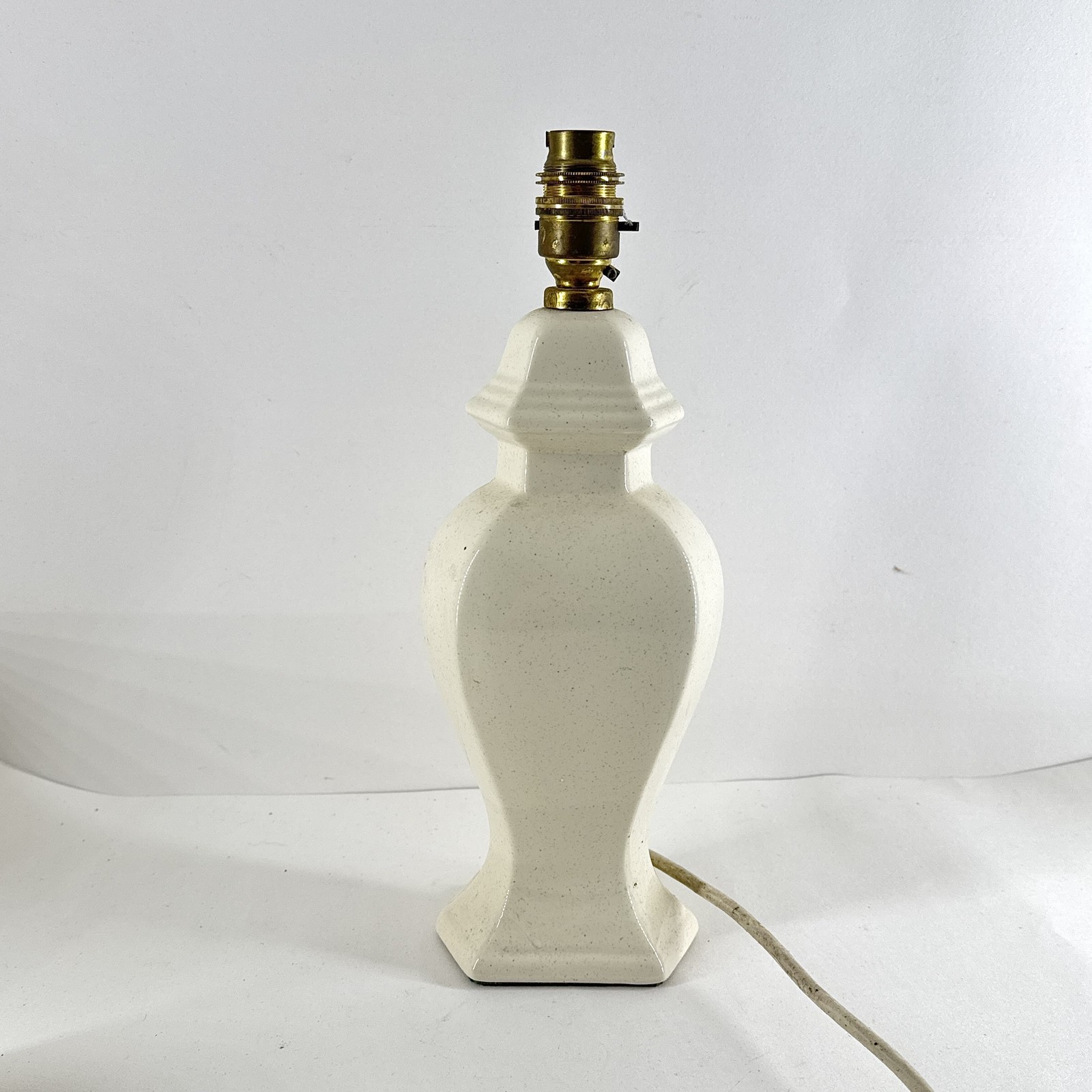 Vintage St Michael Cream Speckled Ceramic Table Lamp Base Made in UK