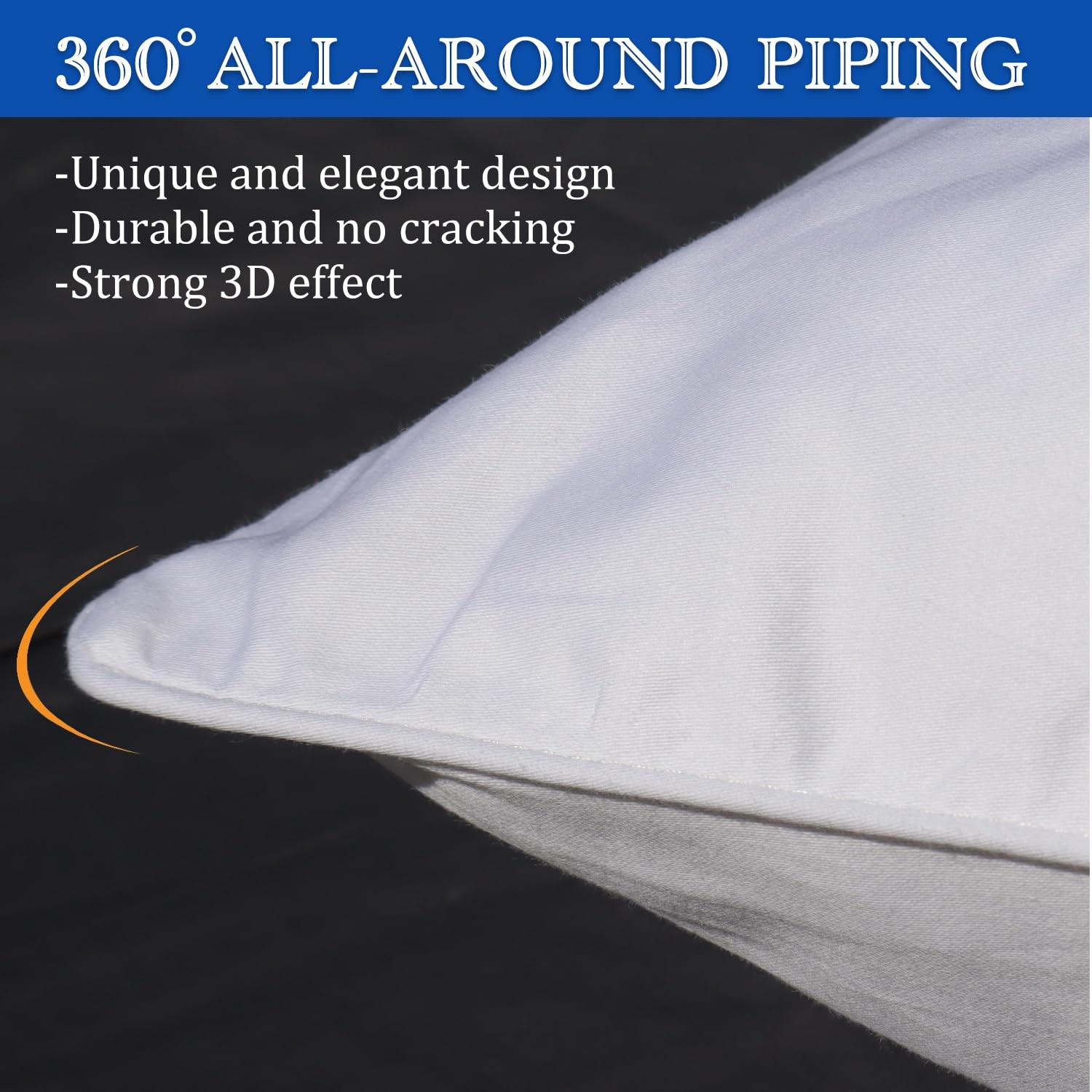 Precoco White Pillow Cases Standard Size-100% Cotton 2 Pack,