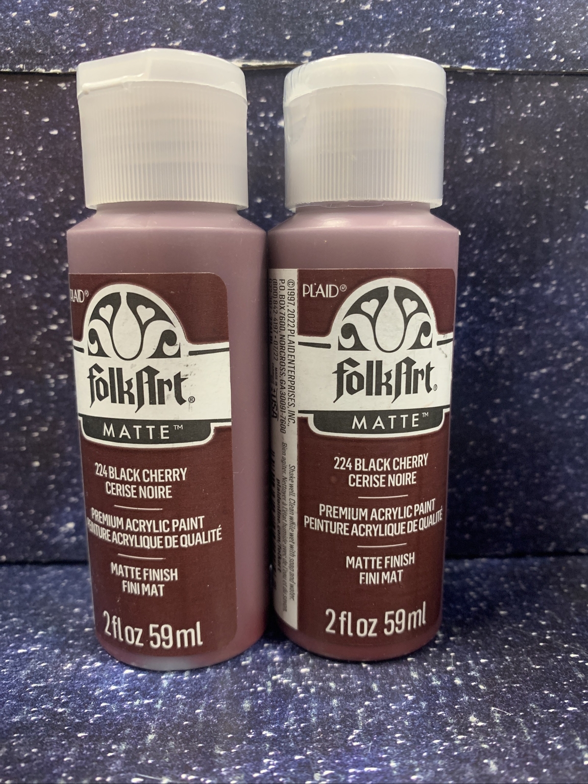 2xFolkArt Acrylic Paint 2oz Black Cherry 224