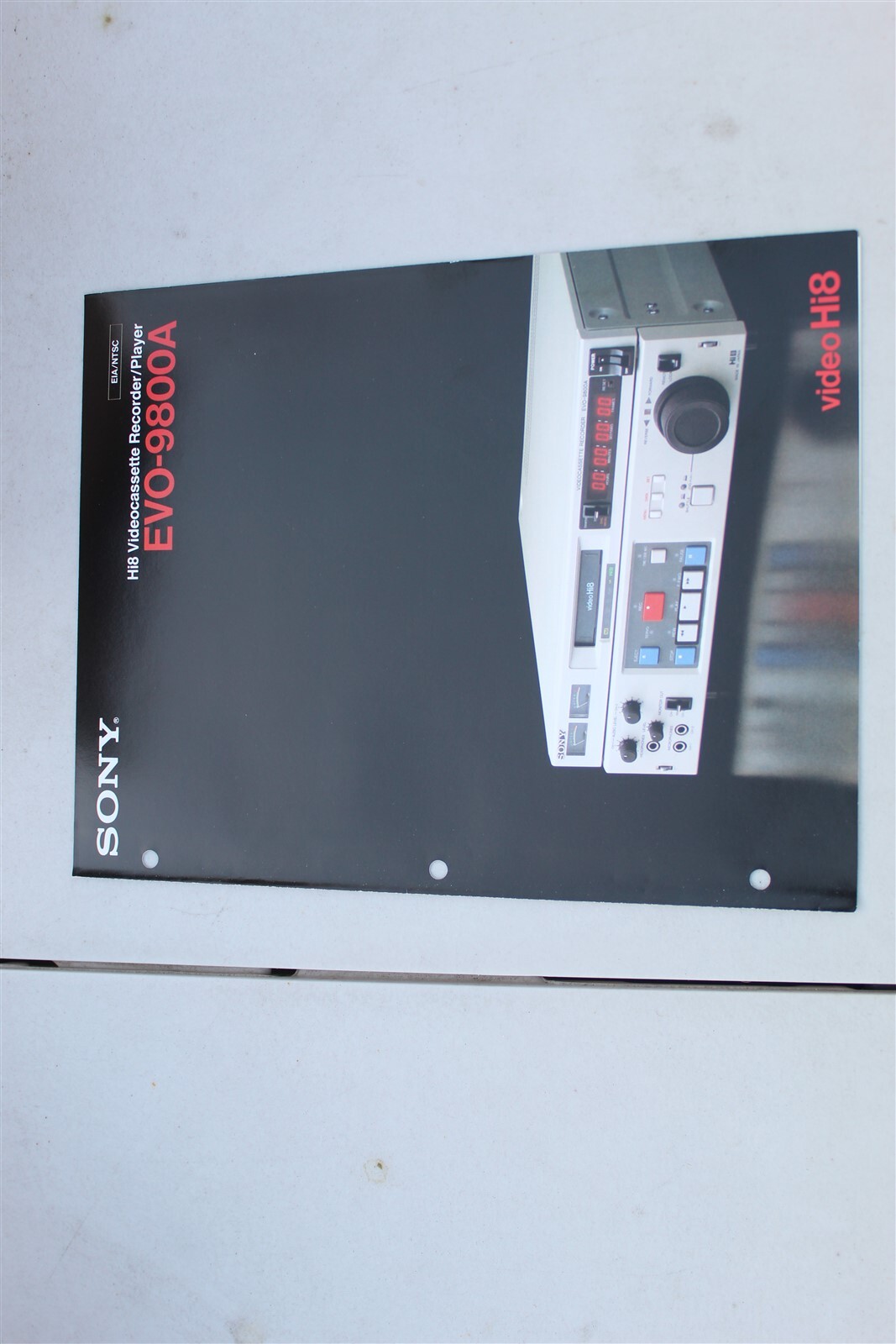 SONY EVO / EVW CAMCORDERS/ PLAYERS 8 BROCHURE PACK - SPECIFICATION SHEET 1994