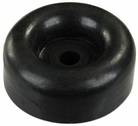 JR Products Black Rounded Wall Rubber Ramp Door Bumper 2-1/2" Dia 10715