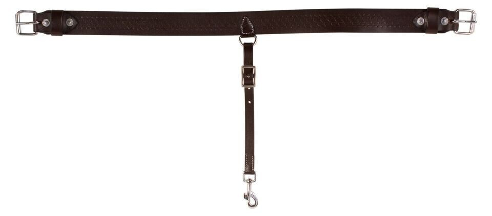 Basket Tooling Premium Dark Brown Leather For Western Saddle Back Cinch Girth
