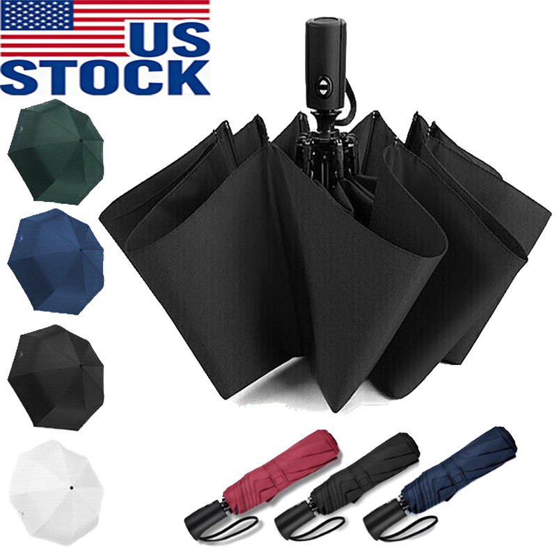 Compact Travel Umbrella Windproof Auto Open Close Small Folding Umbrella