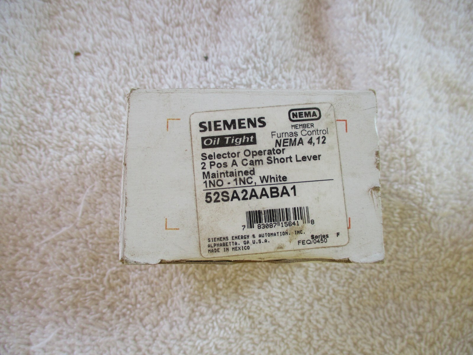 NIB Siemens Selector Switch      52A2AABA1