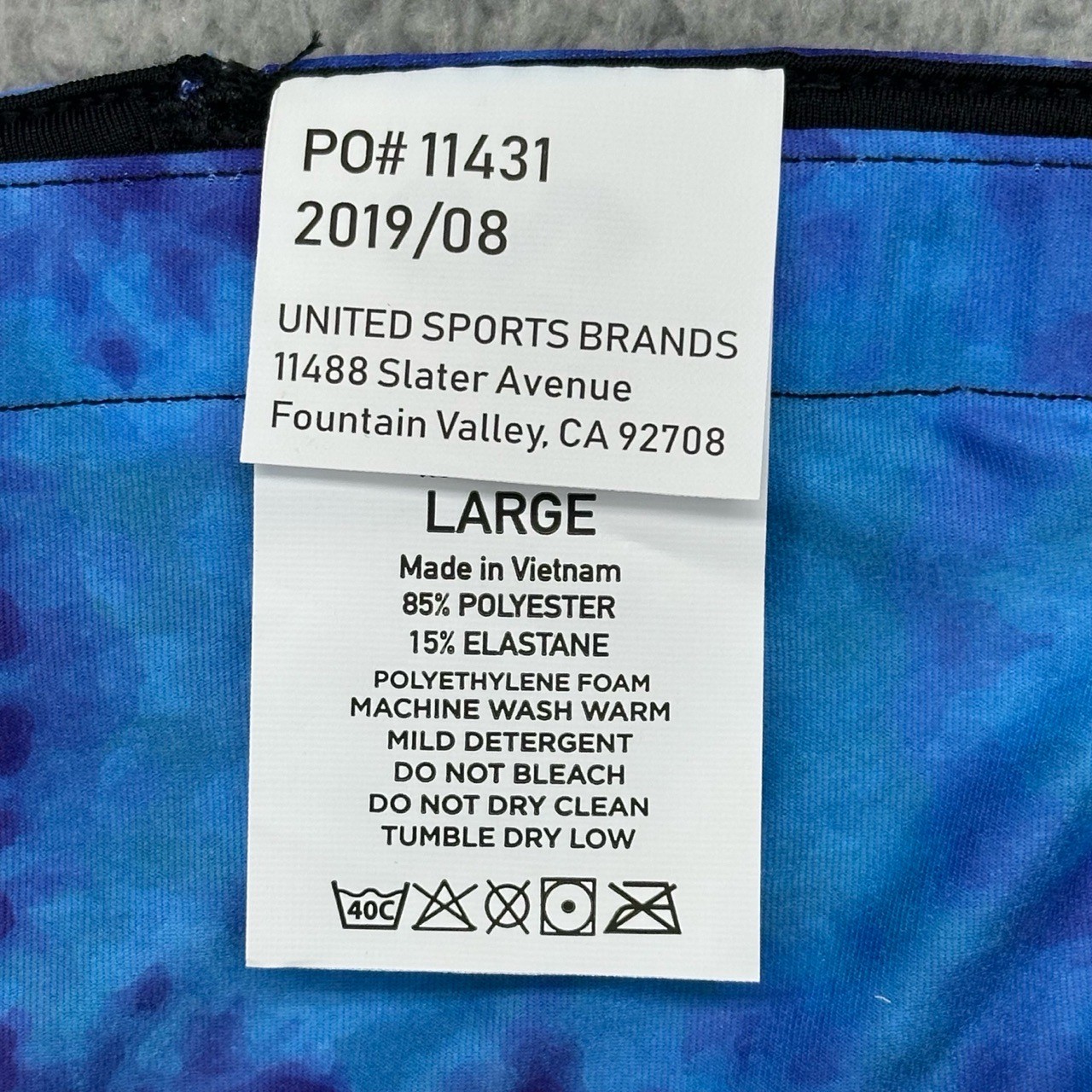 McDavid MD6446PR-116-34-EC Large HEX Padded Compression Arm Sleeves Blue Tie Dye